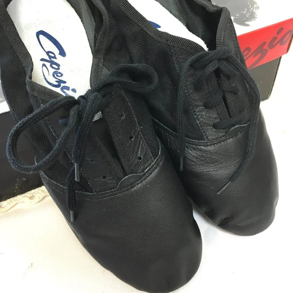 * CAPEZIO 358 Split Sole Black Jazz Adult Dance Shoe NWT - Picture 3 of 8